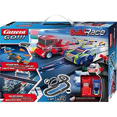 Afbeelding van Carrera GO!!! Raceauto en baanset Build&#039;n Race 4.9 m