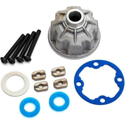 Afbeelding van Carrier, differential (aluminum)/ x ring gaskets (2)/ gear gasket/ spacers