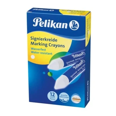 Afbeelding van Pelikan krijt om te markeren wit 12 stuk
