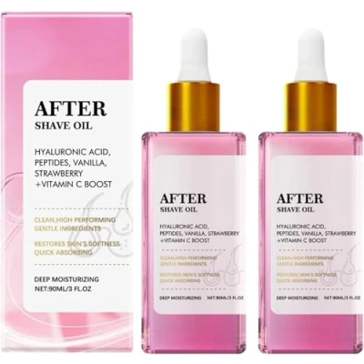Afbeelding van 2 stuks aardbeien vanille aftershave olie voor vrouwen, after shave geurolie en kruid, voorkomt ingroeiend haar droogheid, behandeling een gladde huid