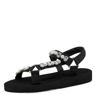 Afbeelding van Tamaris Dames 1 28269 44 plateausandalen voor dames, Black Glam, 42 EU