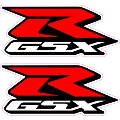 Afbeelding van GSXR Suzuki Motorfietssticker, vinyl, rood, 2 stuks
