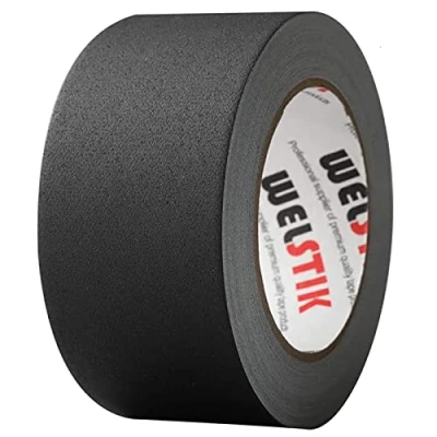 Afbeelding van WELSTIK 50 mm x 30,2 m zwarte stoffen tape voor kabels fotografie