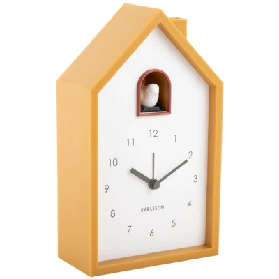 Afbeelding van Karlsson Wekker Modern Cuckoo Geel 12x6x20cm Scandinavisch