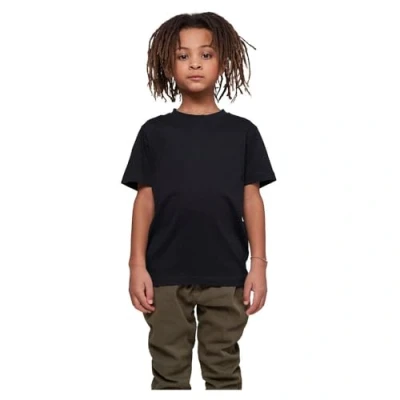 Afbeelding van Build Your Brand By116 kids Basic Tee T shirt voor jongens (1 stuk), zwart.