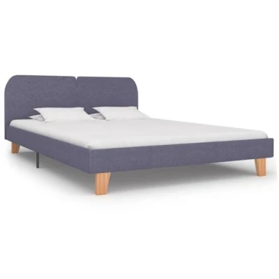 Afbeelding van Bedframe stof lichtgrijs 160x200 cm