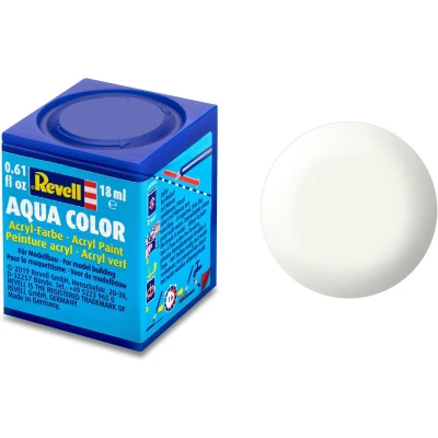 Afbeelding van Wit Zijdemat Ral 9010 Aqua Color 18 Ml Revell Modelbouwverf Op Waterbasis