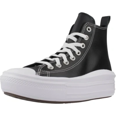 Afbeelding van Converse Chuck Taylor ALL STAR MOVE Platform Teens Unisex Sneakers hoog voor kinderen, Maat: 38, Bianco Leer