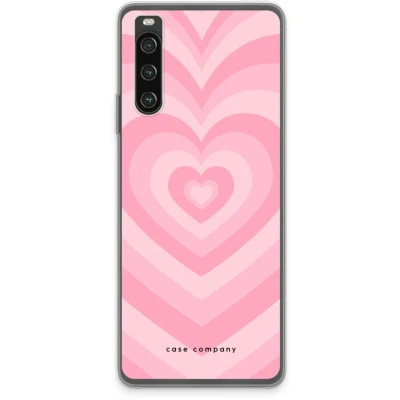 Afbeelding van Case Company® hoesje geschikt voor Sony Xperia 10 IV Hart Roos Soft Cover Telefoonhoesje Bescherming aan alle Kanten en Schermrand