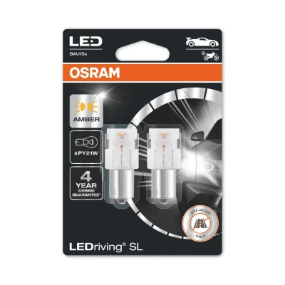 Afbeelding van OSRAM LEDriving SL, PY21W, amber, dubbele blister (2 lampen), led retrofit, alleen offroad gebruik