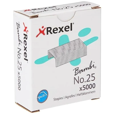 Afbeelding van Rexel Bambi nietjes nr. 25, 500 stuks