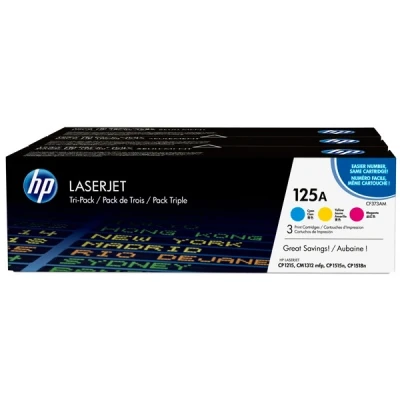 Image de HP 125A pack de 3 toners LaserJet cyan/magenta/jaune authentiques