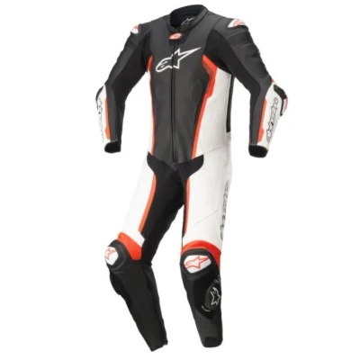 Afbeelding van Alpinestars Missile V2 Leather Suit 1 Pc Black Red Fluo Maat 52