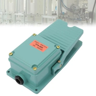Afbeelding van GAESHOW voetschakelaar, AC 250 V 15 A 1NO 1NC voetschakelaar antislip aluminium pedaalschakelaar TFS 402