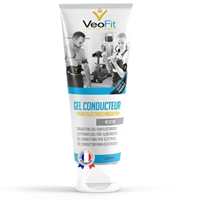 Afbeelding van VEOFIT Contactgel voor Elektrostimulatie 250mL Made in France geleidende elektrode gel TENS / EMS buikspiergordel huidbescherming en hydratatie elektroden therapie