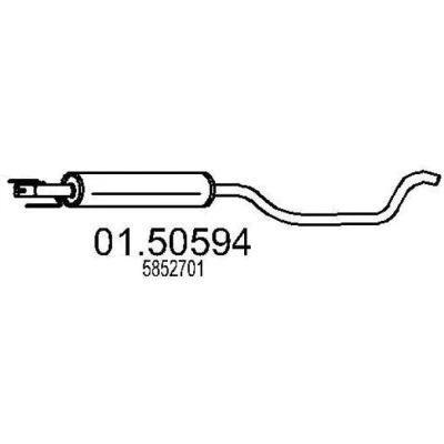 Afbeelding van MTS 01.50594 Middendemper 1850 OPEL: Zafira B