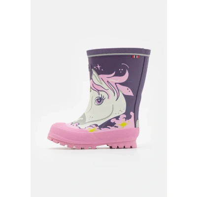 Afbeelding van Viking Jolly Unisex Regenlaarzen purple/multicoloured voor kinderen, Maat: 22, Purple/multi coloured Kunststof