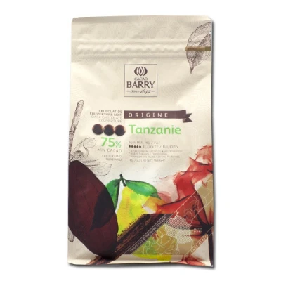 Afbeelding van Callebaut Chocolade Callets Puur Tanzania (75%) 1kg
