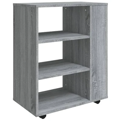 Afbeelding van vidaXL Sonoma rolkast grijs 60x35x75 cm bewerkt hout