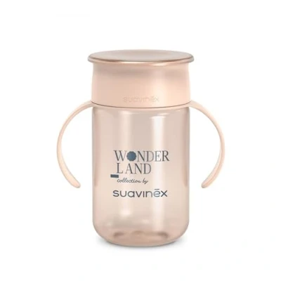 Afbeelding van Suavinex, Drinkbeker voor baby&#039;s, 360 beker met lekvrij en systeem, Magic Cup handgrepen deksel, vaatwasser magnetronbestendig, 340 ml, mok