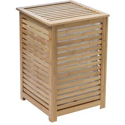 Afbeelding van 5Five Wasmand Bamboe met waszak 65 liter 40 x 38 58 cm deksel