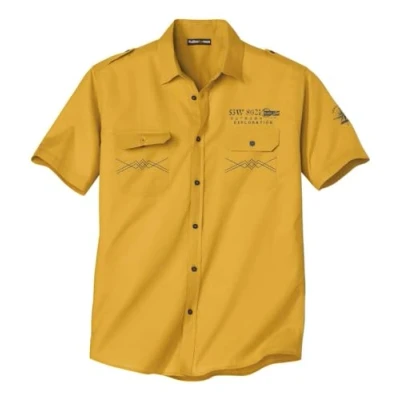 Afbeelding van ATLAS FOR MEN Herenhemd met korte mouwen in grote maten van M tot 5XL, Geel.