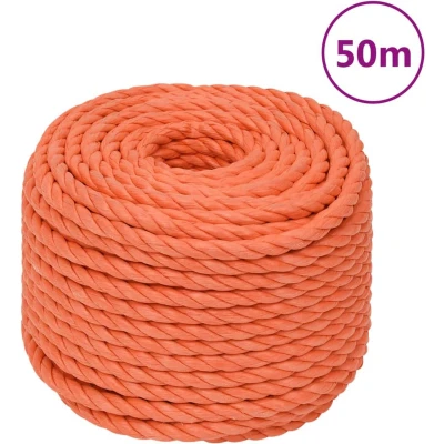 Afbeelding van vidaXL Werktouw 12 mm 50 m polypropeen oranje