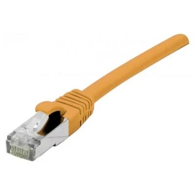 Image de deXlan Cordon de raccordement RJ 45 (M) pour 5 m SFTP CAT 6a démarré, sans halogène, crochet orange