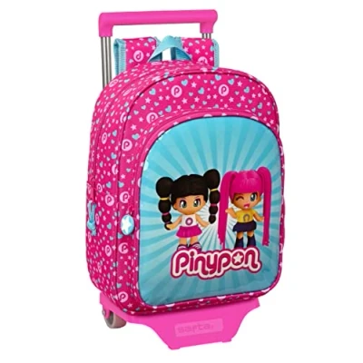 Afbeelding van Schoolrugzak met Wielen Pinypon Blauw Roze 26 x 34 11 cm