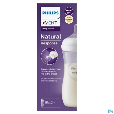 Image de Avent Natural Response 3.0 Biberon 3m+ 330ml