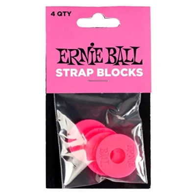 Afbeelding van Ernie Ball 5623 Strap Blocks roze (4 stuks)