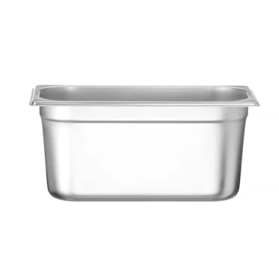 Afbeelding van HENDI Gastronorm bak, GN 1/3, hittebestendigheid 40 C tot 300 C, te gebruiken in convectieovens, koelkasten, waterbaden, chafing schijven, 5,7 l, 325 x 176 150 mm, roestvrij staal