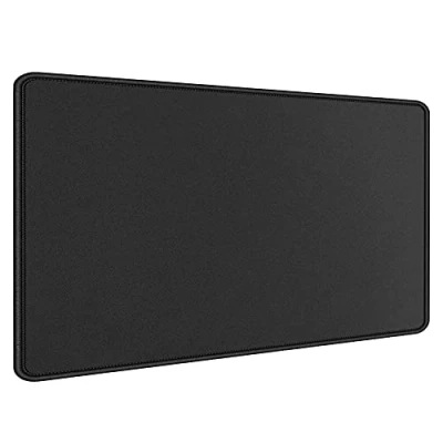 Afbeelding van Hosimoln Gaming muismat, grote muismat afmeting 70 x 30 cm dikte 3 mm, antislip en waterdichte computermuismat met genaaide randen voor gaming/kantoor/thuis zwart