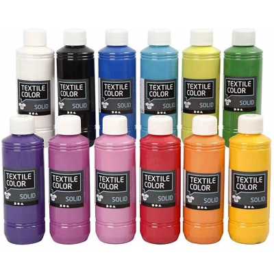 Afbeelding van Creativ Company Textile Color Dekkend Textielverf, 12x250ml