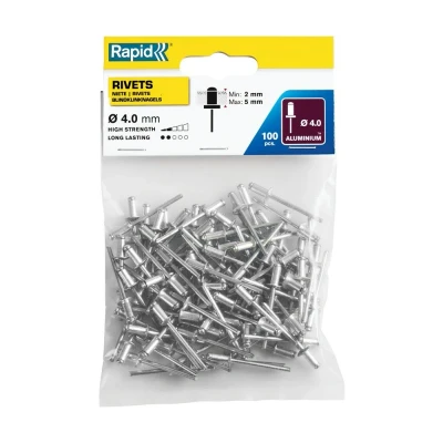 Afbeelding van Rapid blindklinknagel alu 4.0x8mm (100st)