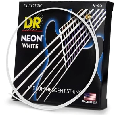 Image de DR NWE 9 46 Hi Def Neon White, jeu guitare électrique, Light à Medium
