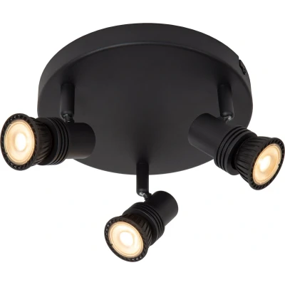 Afbeelding van Lucide KIANTI Plafondspot Ø 21 cm 3xGU10 Zwart