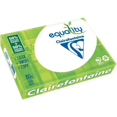 Afbeelding van Clairefontaine Equality printpapier ft A4, 80 g, pak van 500 vel wit A4