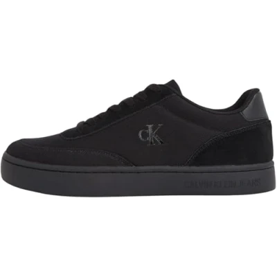 Afbeelding van CK JEANS MG Canvas YM0YM0YM01218 Low Top klassieke zool voor heren, Zwart (drievoudig zwart), maat 40, drievoudig zwart, 39 EU, EU