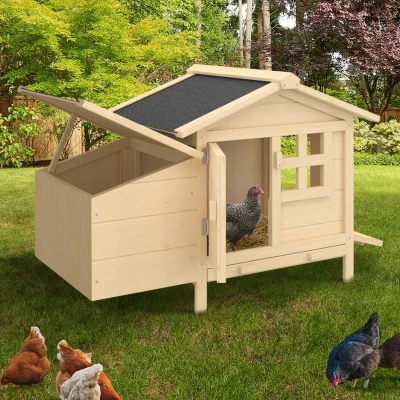 Image de Poulailler sur pilotis avec pondoir en bois