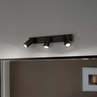 Afbeelding van LEDVANCE Octagon LED spot, dimbaar, 3 lamps, zwart