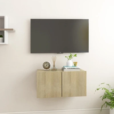 Afbeelding van Tv hangmeubel 60x30x30 cm sonoma eikenkleurig