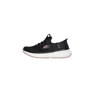 Afbeelding van Skechers Everyday Citizen Sneakers laag Black knit lavender trim, Dames, Maat: 36, trim Textiel