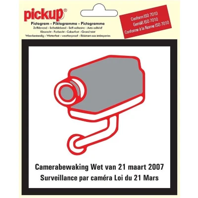 Afbeelding van Pickup Pictogram 15x15 cm Camerabewaking surveillance België