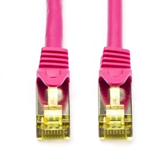 Afbeelding van Netwerkkabel Cat7 S/FTP 0.25 meter (100% koper, LSZH, Roze)