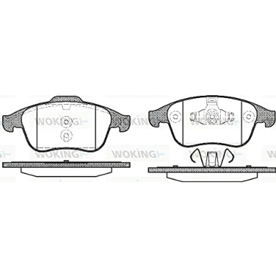 Afbeelding van ROADHOUSE 21350.00 Remblokkenset Vooras Met kleeffolie toebehoren, veer RENAULT: Clio 4, MEGANE 3 Grandtour, LAGUNA Grandtour