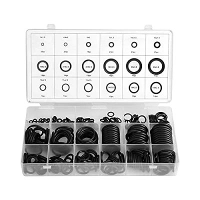 Afbeelding van 279Pcs / Kit 18 Maten Rubber O Ring Assortiment Kit, Zwart Pakkingen Hydraulische Sanitair