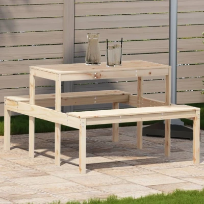 Afbeelding van Picknicktafel 110x134x75 cm massief grenenhout