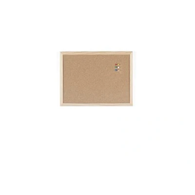 Afbeelding van BoardsPlus Prikbord met kurkoppervlak, kurkbord zelfherstellende kurk, frame van grenenhout, 40 x 30 cm