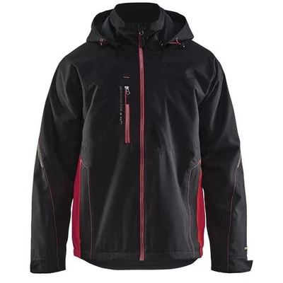 Image de Veste hardshell noir/rouge